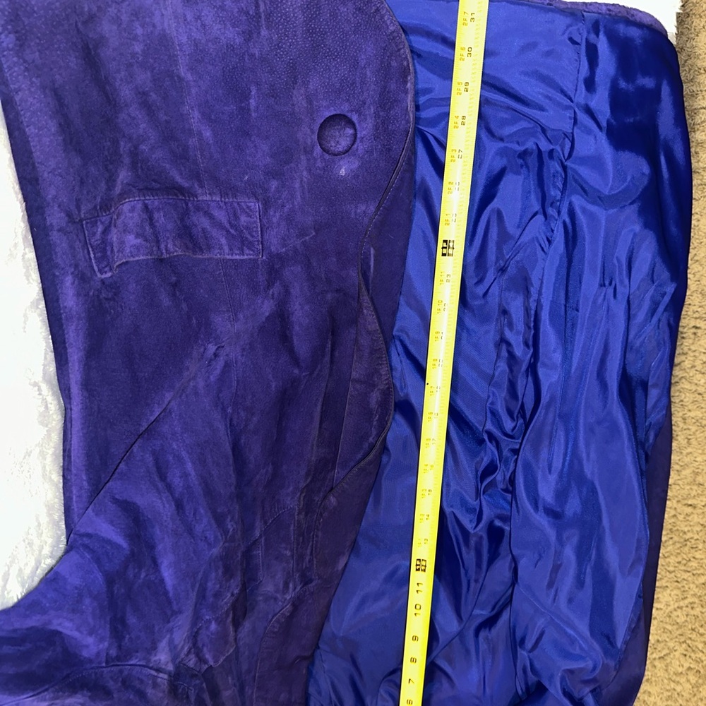 G3 Leather Designs Women's Purple Oversized Jacket/Coat - Picture 9 of 9